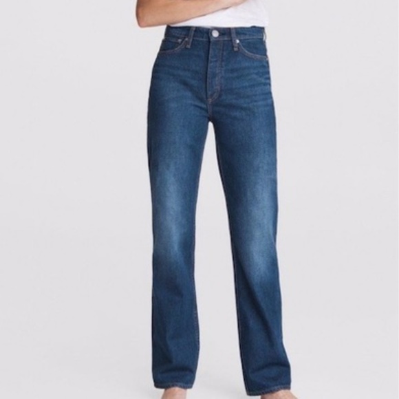 NWT rag & bone Alex High-Rise Straight Stowe Jeans Size 34